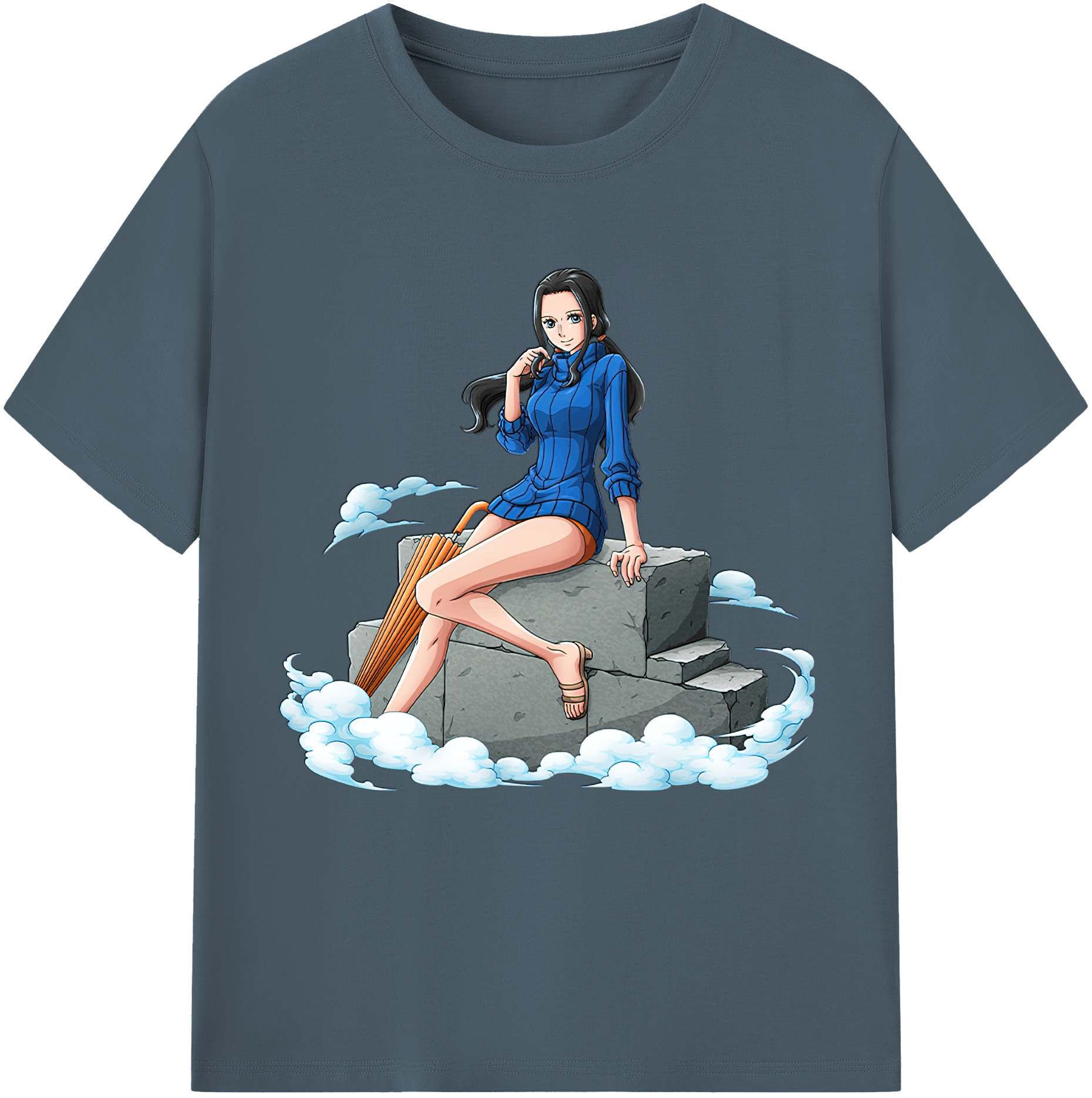 ワンピース ニコ・ロビン ONE PIECE Nico Robin 綿100％半袖Tシャツ（フロントプリント）